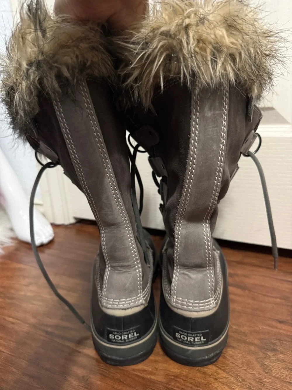 Sorel‎ Joan of Arctic Waterproof Winter Faux Fur Boots Gorp Granola Snow